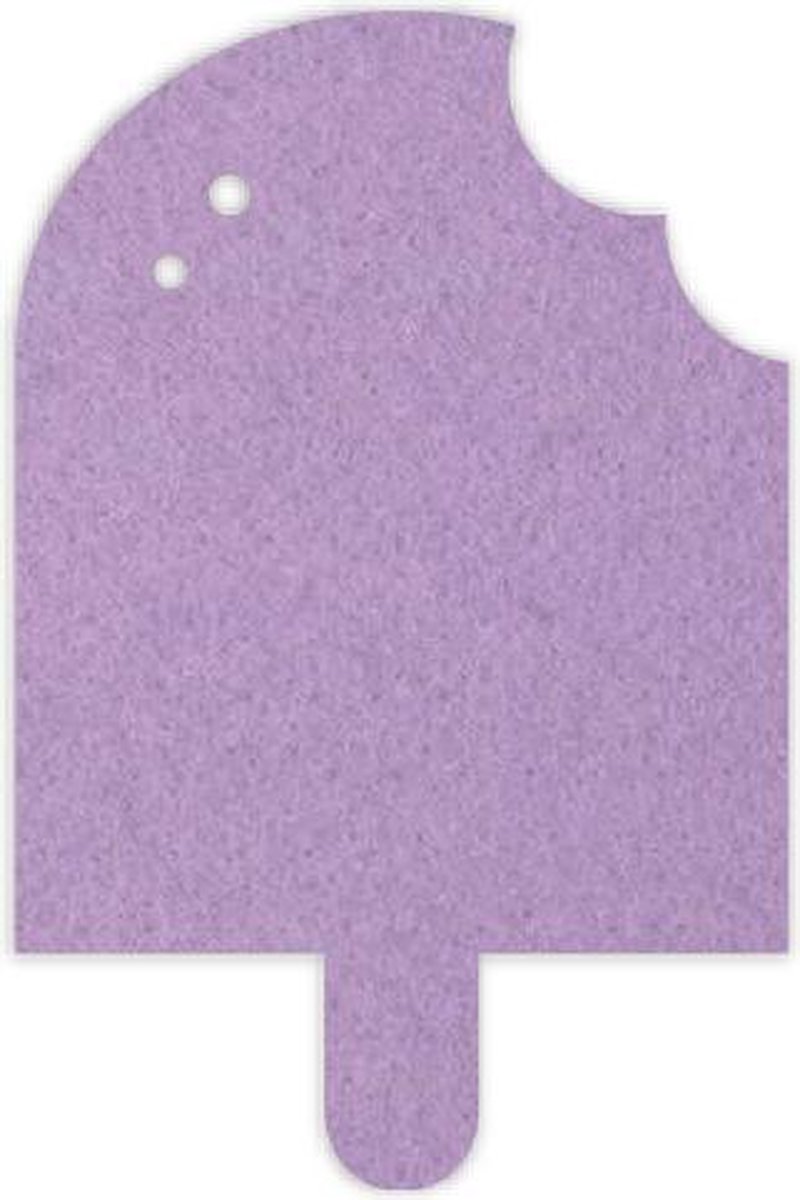 IJs vilt onderzetter - Lila - 6 stuks – 100 x 75 mm – IJs vorm - Glas onderzetter - Cadeau - Woondecoratie - Woonkamer - Tafelbescherming - Onderzetters Voor Glazen - Keukenbenodigdheden - Woonaccessoires - Tafelaccessoires