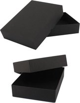 Luxe geschenkdoos met deksel ZWART, 26x26x4,1cm (5 stuks)