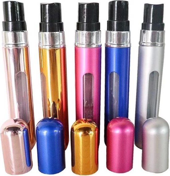 Mini Parfum Flesje 4 stuks- navulbaar| Travel Formaat Navulbare Parfum Verstuiver-Lipstick Formaat/ LOUZIR