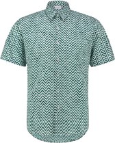 Purewhite -  Heren Regular Fit    Overhemd  - Groen - Maat XS