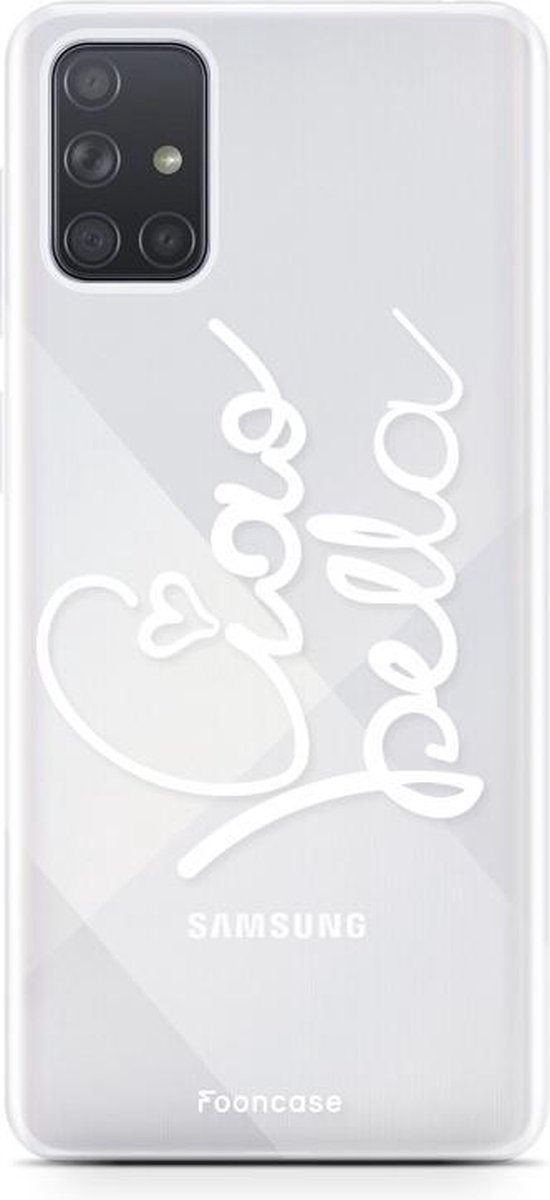 Fooncase Hoesje Geschikt voor Samsung Galaxy A51 - Shockproof Case - Back Cover / Soft Case - Ciao Bella!