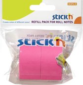 Stick'n Roll note - 25mmx10m navulling, 2 rollen, neon magenta sticky notes