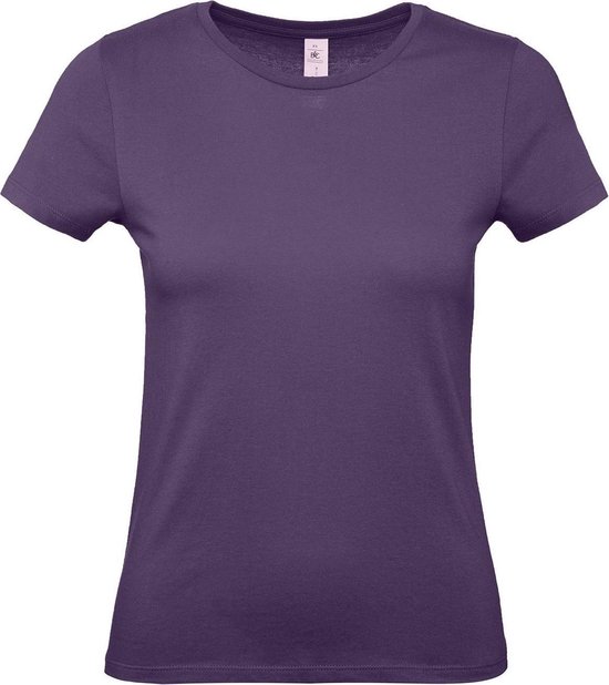 thee plan zal ik doen Paars basic t-shirt met ronde hals voor dames - katoen - 145 grams - paarse  shirts /... | bol.com