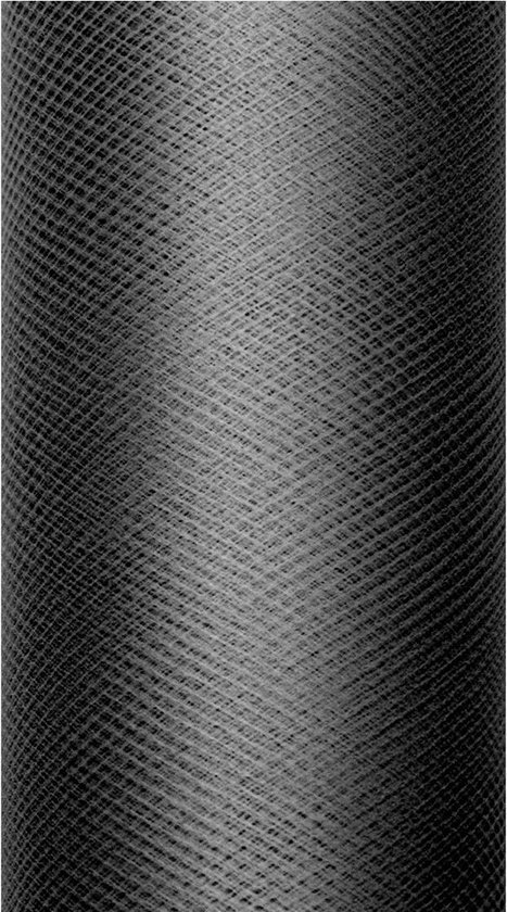 1x Hobby/decoratie zwarte tule stof op rol 15 cm x 9 meter - Gaatjesstof  mesh - Zwarte... | bol.com
