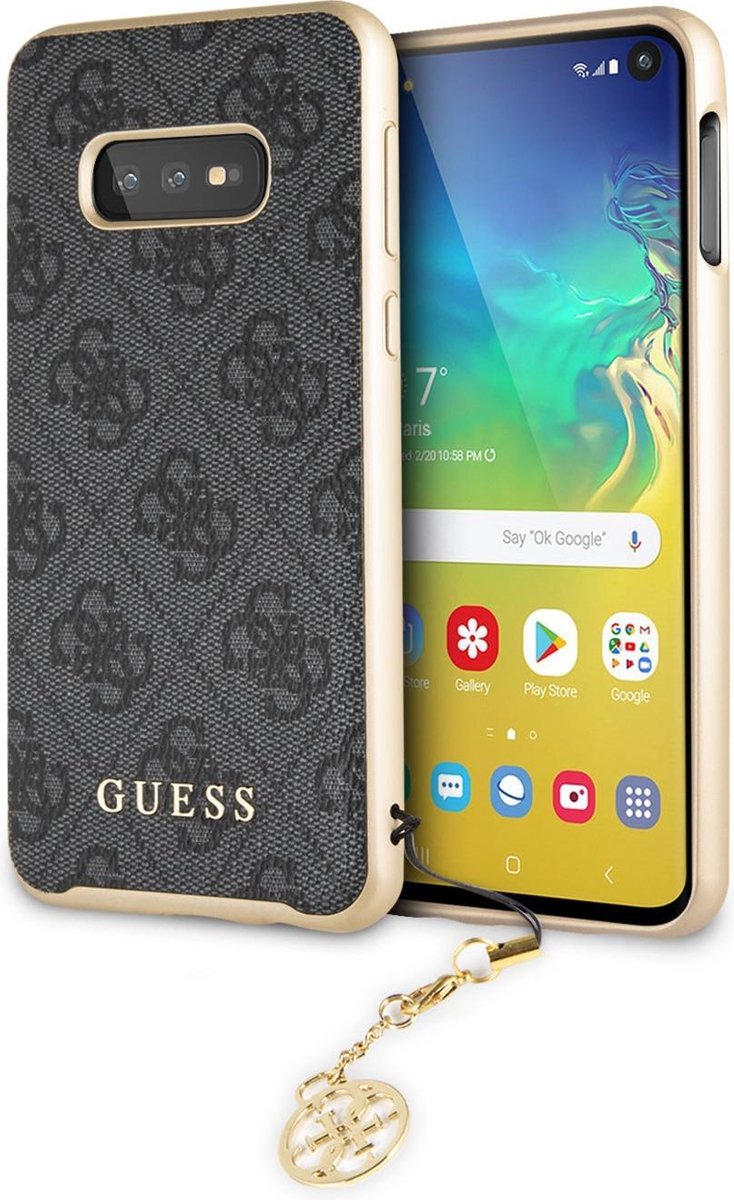 Guess Charms Back Cover - Geschikt voor Samsung Galaxy S10e - Grijs
