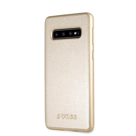 Rijd weg Kosciuszko Dodelijk Samsung Galaxy S10 hoesje - Guess - Goud - Kunstleer | bol.com