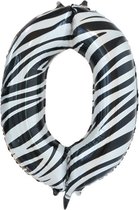 Folieballon 0 jaar zebra 86cm