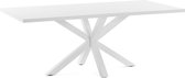 Kave Home - Argo tafel 200 cm witte melamine wit benen