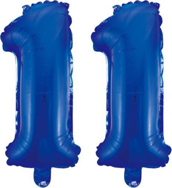 Folieballon 11 jaar blauw 41cm