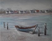 Olie op canvas - Roeiboot - 80 cm hoog