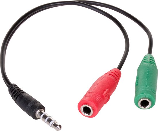 Akyga Cable MiniJack/MiniJackx2 AK-AV-08 Male miniJack 2x Female miniJack Noir