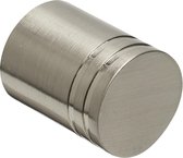 Gordijnroede Ø20 mm RVS-look knop cilinder 2 stuks