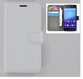 Sony Xperia M5 smartphone hoesje wallet book style case wit