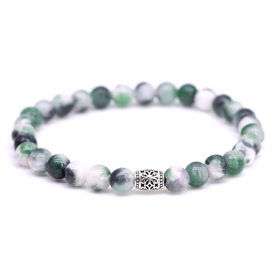 FortunaBeads Bracelet Ladies Lily Jade Medium Sea Green - Vert - Petit 16.5cm