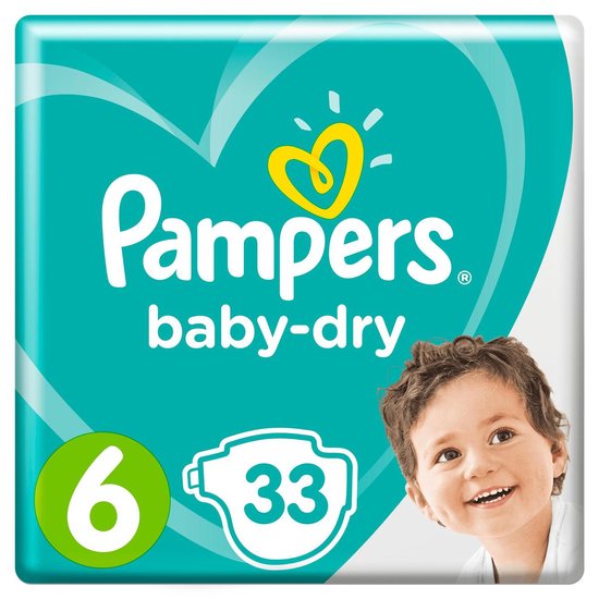Pampers Baby Dry Luiers Maat 6 - 33 stuks | bol.com