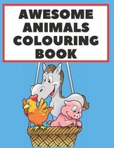 awesome animals colouring book