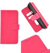 Huawei Y560 smartphone hoesje book style wallet case roze