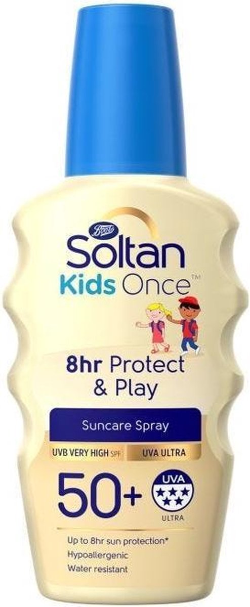 Soltan Once Kids Zonnebrand Spray 8U Protect & Play SPF50+
