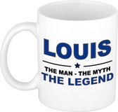 Louis The man, The myth the legend cadeau koffie mok / thee beker 300 ml