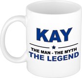 Kay The man, The myth the legend cadeau koffie mok / thee beker 300 ml