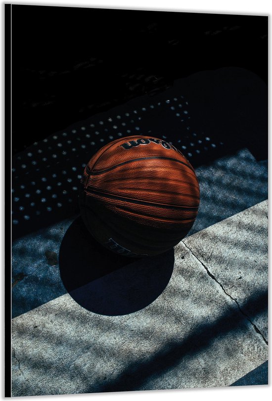 Dibond –Basketbal – 100x150cm Foto op Aluminium (Met Ophangsysteem)