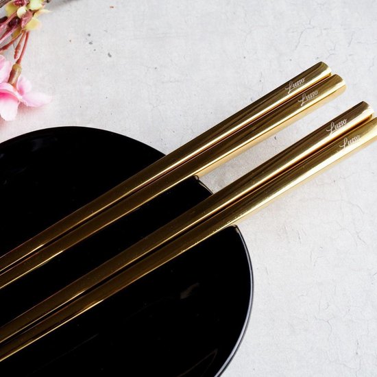 Lusso Eetstokjes Goud 6 Sets