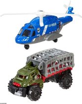 Jurassic World helikopter + Vrachtwagen - Multicolor - Kunststof