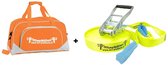 Slackline-Set (L), 50mm, 15m + oranje tas