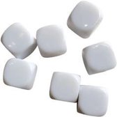 Blanco Dobbelstenen Wit - 16mm - 15 stuks