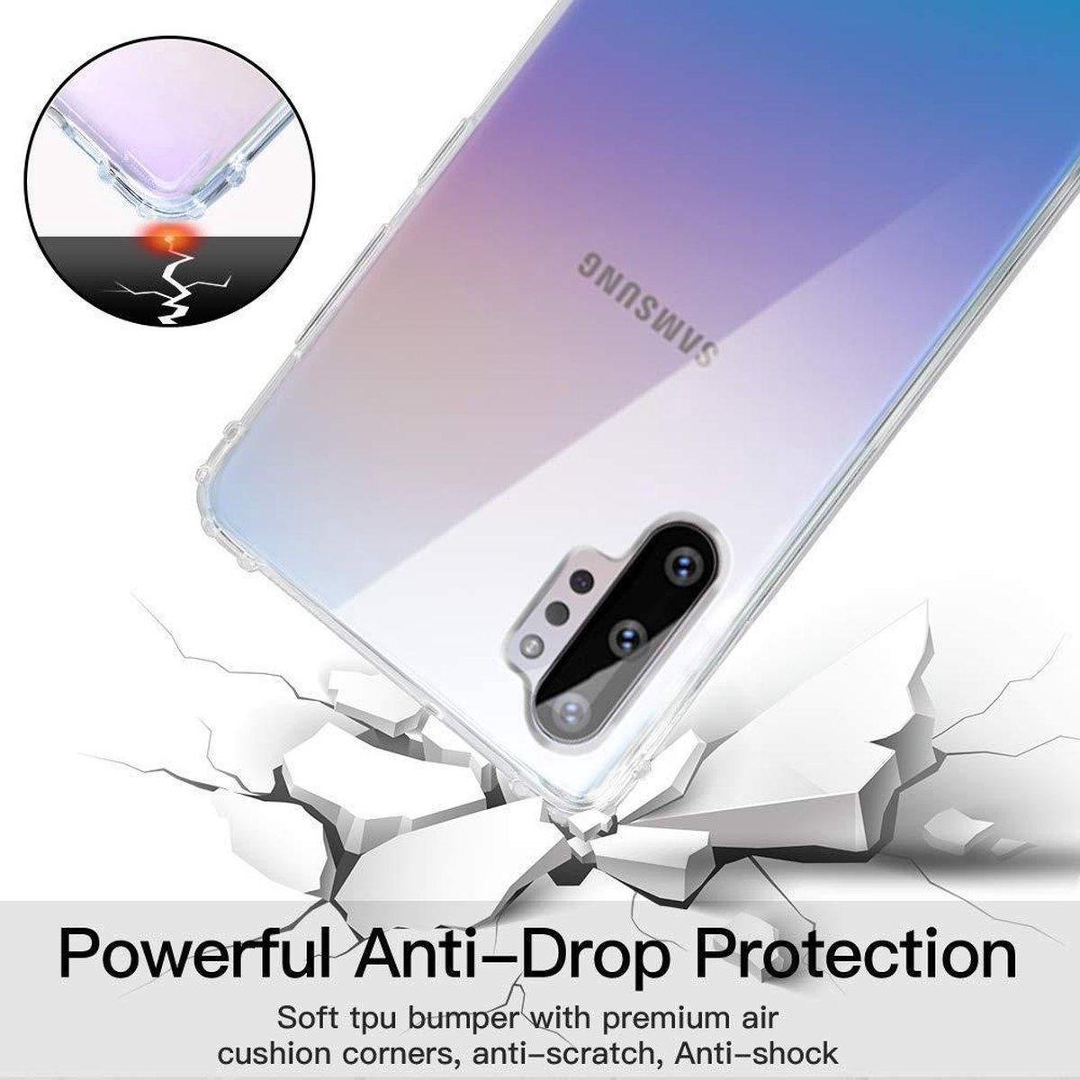 Samsung Galaxy Note 10 transparant siliconen hoes / achterkant met uitgestoken hoeken / anti shock / anti schok van het Merk FB Telecom Groothandel in telefoon accessoires