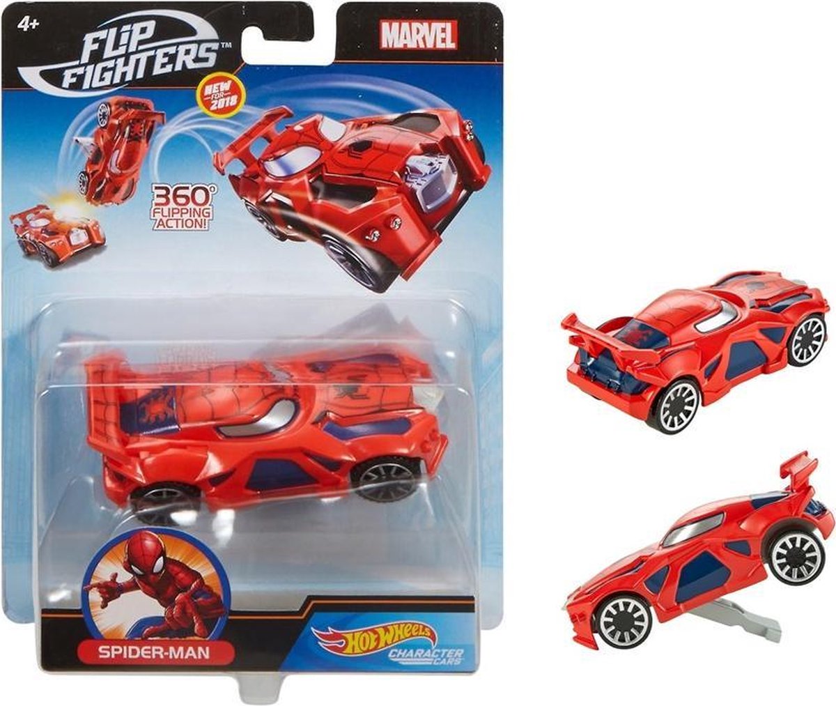 Hot Wheels auto Spiderman - Flip Fighters - 11 cm | bol.com
