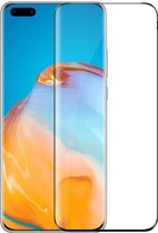 Huawei P40 screenprotector - Full screen tempered glass (glazen screenprotector) - Zwarte randen - Screen Protector - Glasplaatje Geschikt Voor: Huawei P40