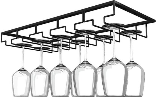 Ophangrek Wijnglazen 5 Rijen Wijnrek Metaal Glazenrek