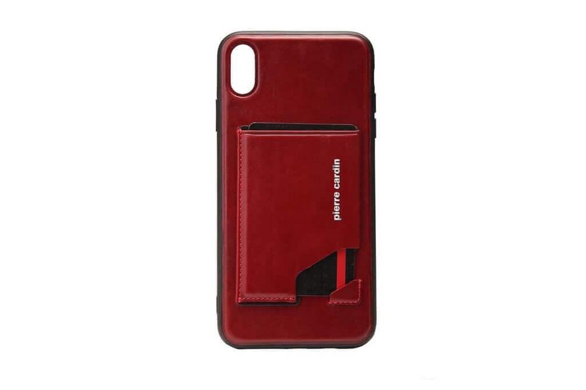 Rood hoesje van Pierre Cardin - Backcover - Stijlvol - Leer - iPhone X-Xs - Luxe cover