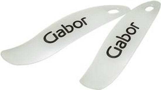 Ergonomische schoenlepel met de merknaam Gabor - transparant / melkwit