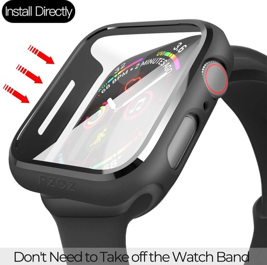 Apple Watch Series 3 Glas Tauschen HB Glas Geschikt Apple Watch Series 3 (40mm) Screenprotector Zwart