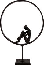 Van Manen Sculptuur Thinker In Ring 15,7x4,8x22,3 Cm Metaal