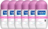 Sanex - Dermo Invisible - Deodorant roller - 6 x 50 ml - Voordeelverpakking