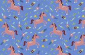 Mat, Vloermat, Vloerkleed, Tapijt, Kind - Kinderkamer Unicorn - Wasbaar - Antislip - 175 x 115 cm