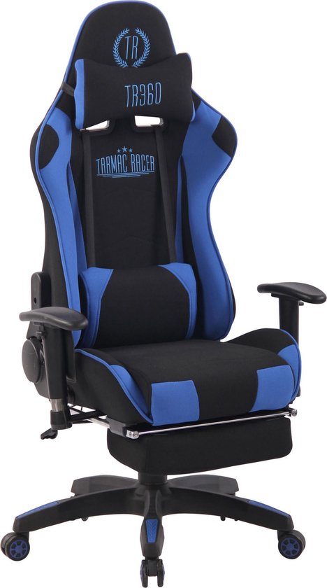 Chaise de bureau - Chaise de Gaming - Chaise - Jeux PS4 - Avec repose-pieds  - Tissu -... | bol