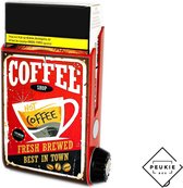 Peukiebox™ - Red Coffee - Asbak voor buiten - Sigarettendoosje - Sigarettenhouder - Draagbare asbak | De oplossing voor peukafval op straat