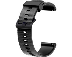 Siliconen bandje - Sportbandje - Garmin Venu - Xiaomi Huami Amazfit BIP - 20mm universeel - Zwart