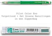 Pilot Color Eno Vulpotlood Groen – 0.7mm + Set Navullingen in een Zipperbag