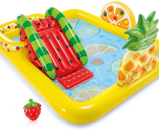 Verlammen gespannen wassen Intex Fun 'N Fruity Play Center zwembadLekker spetteren of heerlijk van de  glijbaan in... | bol.com