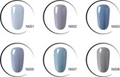 DW4Trading® Gel nagellak kleur N001-N008 uv led lucht drogend set van 6x 10ml