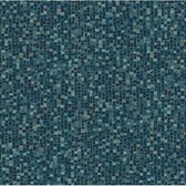 Reflets mozaiek steentjes blauw tegeltjes (vliesbehang, blauw)