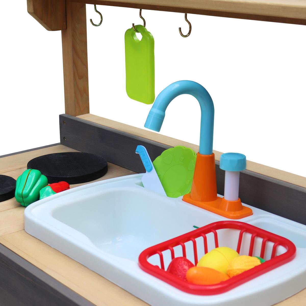 AXI Rosa Zand & Water Speelkeuken Medium - Incl. 17-delige accessoire set - Modder Keuken — afbeelding 3