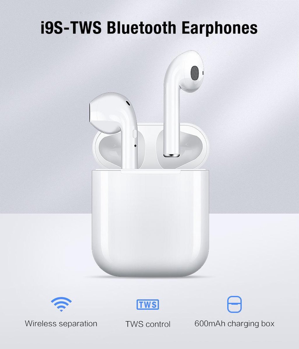Ontleden Uitputten Verscheidenheid I9s Tws Hoofdtelefoon - Draadloze Bluetooth Oordopjes - Alternatieve  Airpods - Wit -... | bol.com