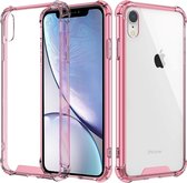 Shock case geschikt voor Apple iPhone Xr - roze met Privacy Glas
