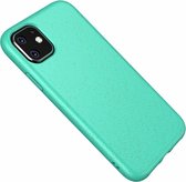 Silicone case geschikt voor Apple iPhone 11 eco-friendly - mint met Privacy Glas